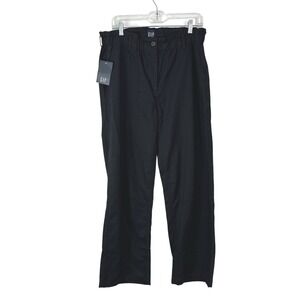 Gap Easy Twill Pants Womens Large Solid Black Pockets Work School Beach Travel
